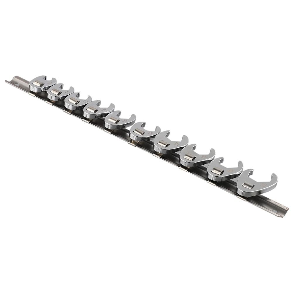 10Pcs/Set 10-22mm Crowfoot Wrenches 3/8Inch Drive Horn Wrench Head  Hand Tool Accessories