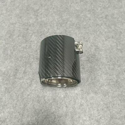 90mm Langer Silberner Carbonfaser-Auspuffendtopf für BMW M2 M3 M4 M5 M6, F87 F80 F82 F83 F90, G80 G82 G83