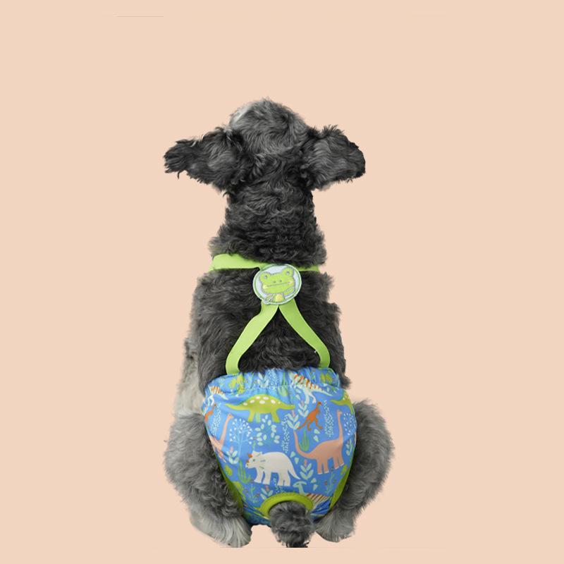 Dog Physiological Pants Cute Cartoon Strap Physiological Pants Dog Safety Pants Female Dog Menstrual Pants Anti Pet Dog Clothing
