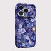 Glossy Film Hard PC Phone Case for Google Pixel 7 7a 8 8a 9 9a Pro XL 5G Clmj swag Blue Flower