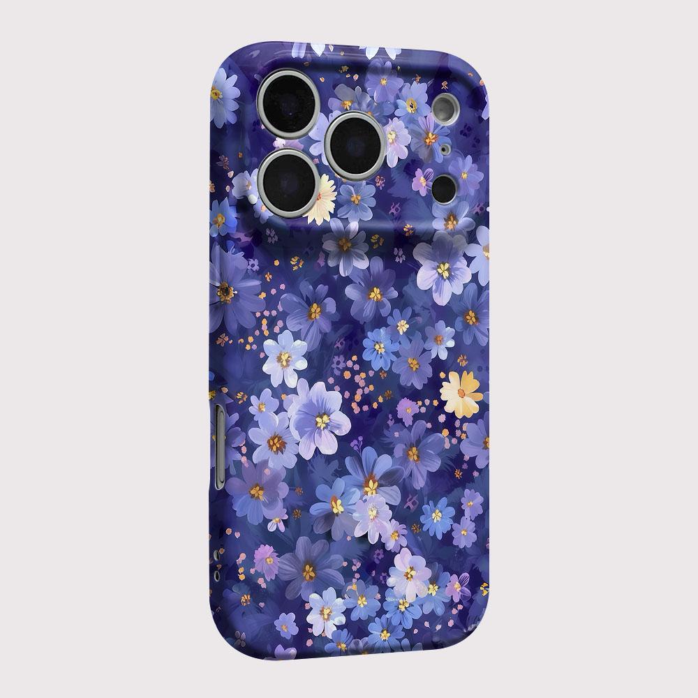 Glossy Film Hard PC Phone Case for Google Pixel 7 7a 8 8a 9 9a Pro XL 5G Clmj swag Blue Flower