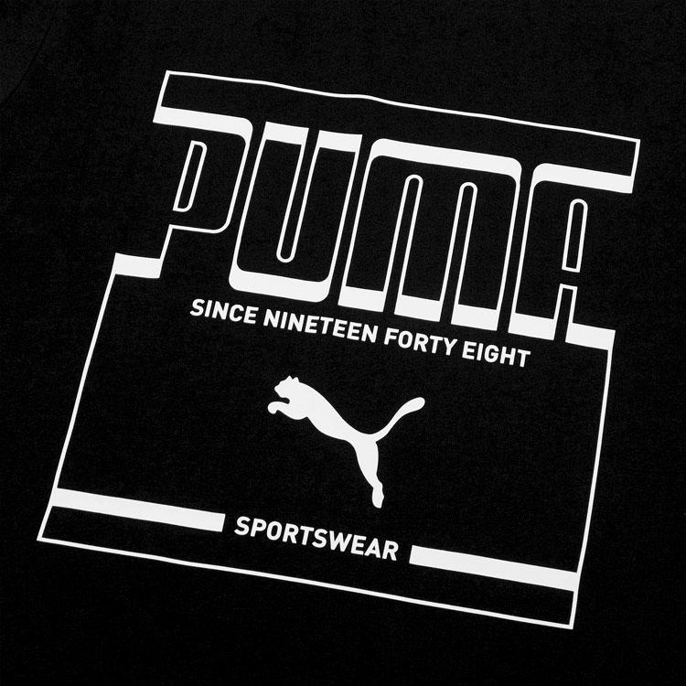 Puma Graphic Logo Print Round Neck Sports T-Shirt Men Tops Black 847719-01