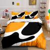Orange and Black Abstract Bedding Bedding Duvet Cover Set Duvet Cover Pillowcases (1 * Duvet Cover 2 * Pillowcases, Without Duvet Insert)