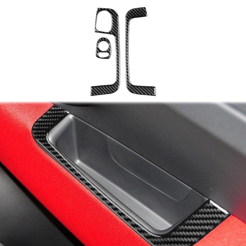 Car Door Panel Armrest Sticker Decal Carbon Fiber Interior Trim Cover for Door Panel