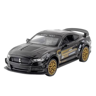 1/32 Ford Mustang GT500 Supercar Alloy Car Model Sound Pull Back Car 4 Open Door Children's Gifts Toy