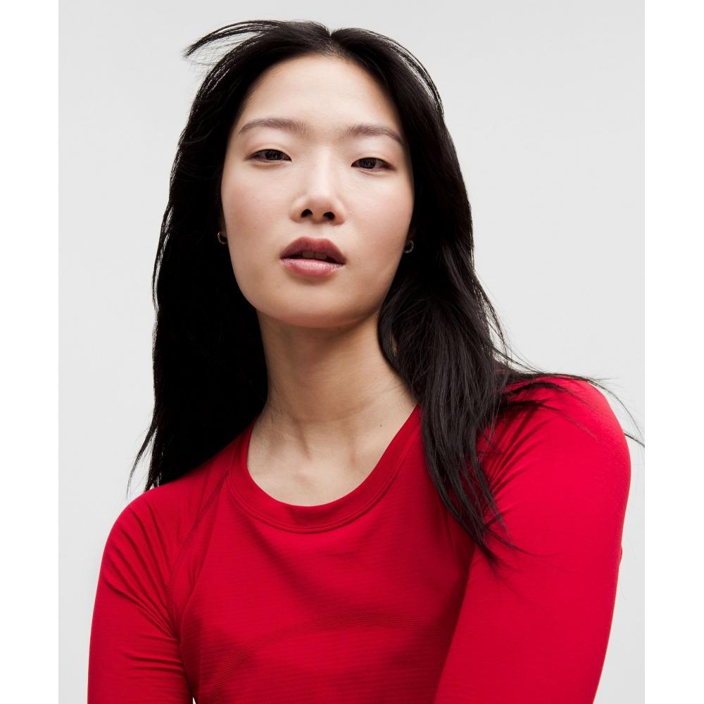 Lululemon Lunar New Year Swiftly Tech Long Sleeve Shirt 2.0  Waist Length Dark Red Dark Red
