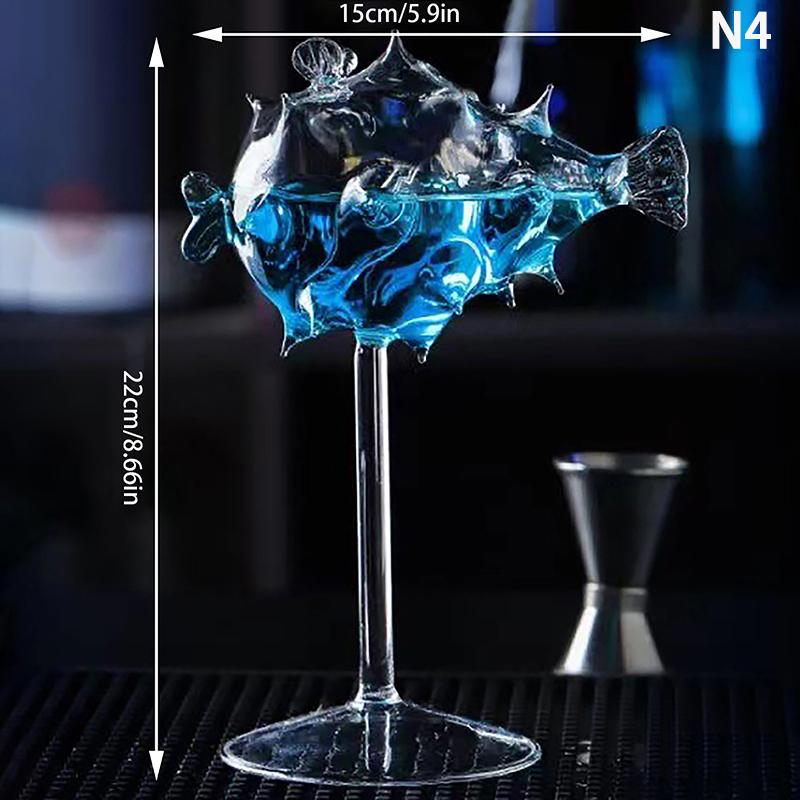 Yaratıcı Kokteyl Bardağı Diken Balığı Şeklinde Kadeh Bardak Bar KTV Gece Kulübü Parti İçki Bardağı Ahtapot Kuş Şeklinde Şarap Suyu Bardağı