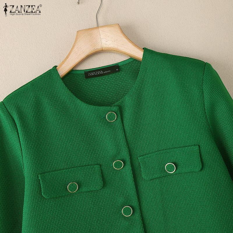 ZANZEA Women Autumn Casual Long Sleeve Thin Cardigan Outwear