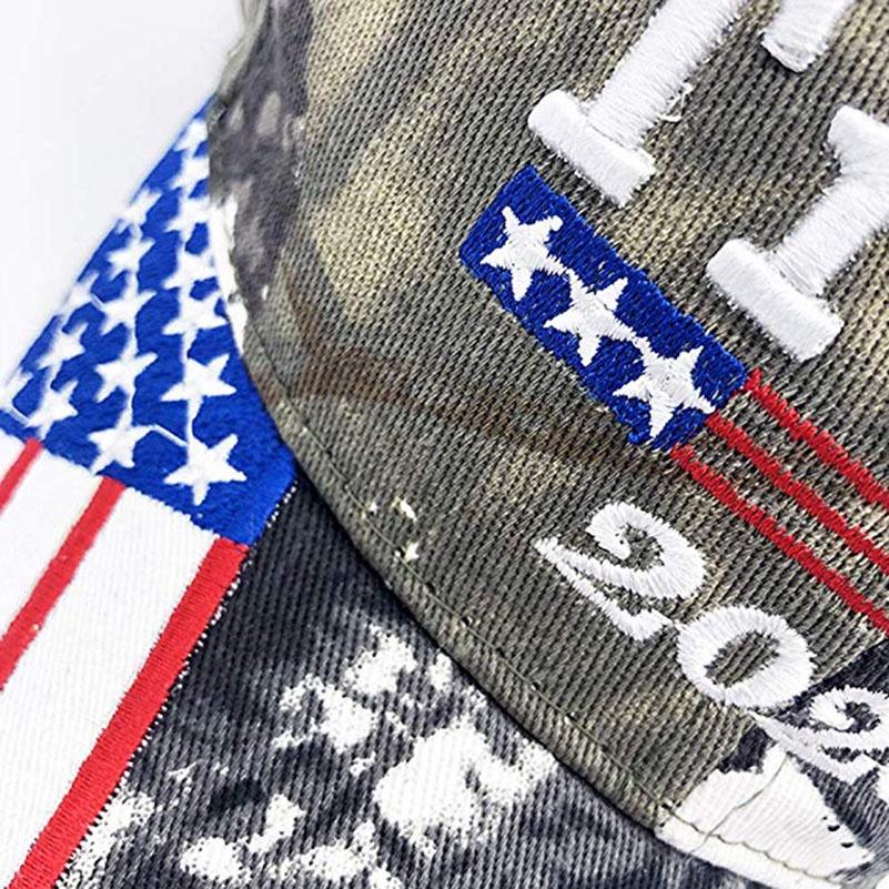 Camo Trump 2020 Hat Keep America Great Baseball Hat Embroidered Flag American