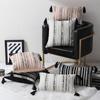 Dyed Jacquard Striped Geometric Tassel Pillow Cover