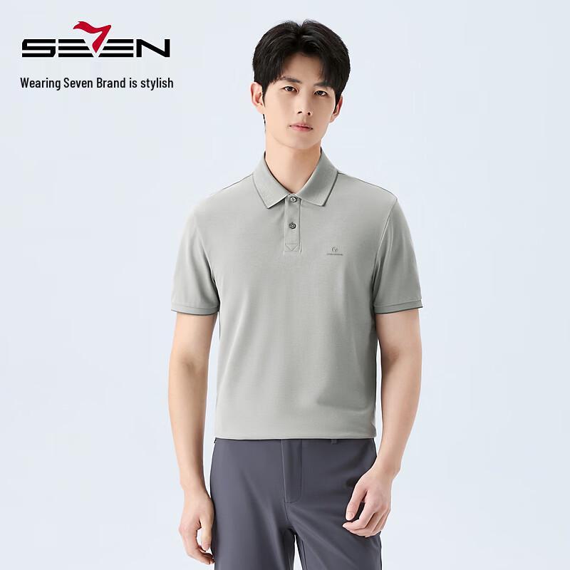 Seven Men's Short Sleeve Silk Blend Polo Shirt