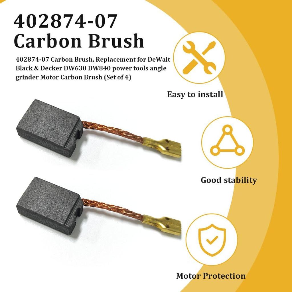 402874-07 Carbon Brush for Angle Grinder Cut Off Brushes Compatible with DeWalt Grinders Motor DW840 Power Tools (Set of 8)