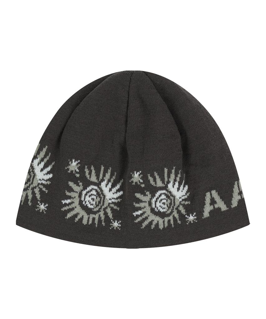 AAKAM Small Sun Jacquard Beanie (Brown)