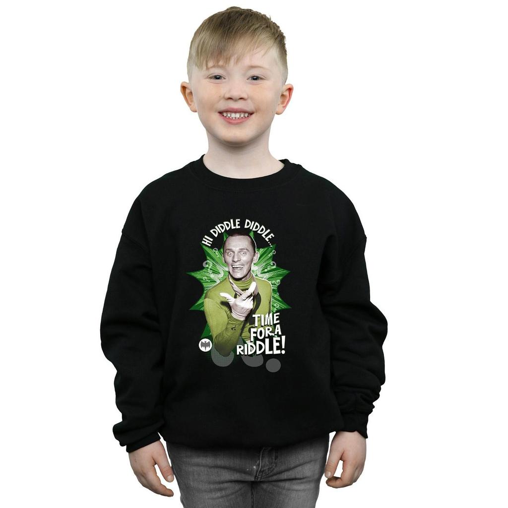 DC Comics Batman-Sweatshirt für Jungen aus der TV-Serie „The Riddler Time for a Riddle“.