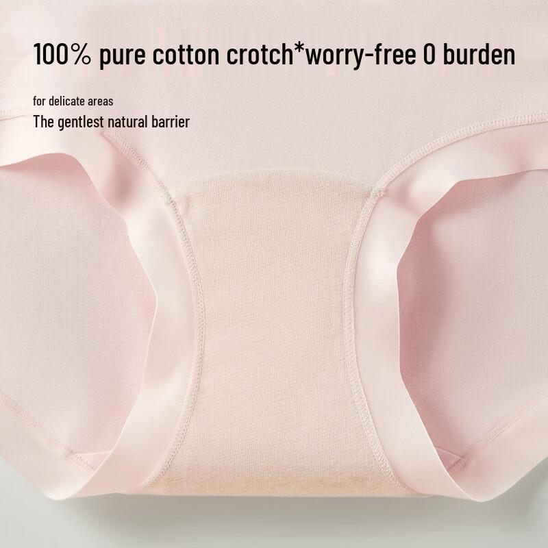 MaoRen Plant-Dyed Maternity Underwear Mid-Waist Pure Cotton 3-Pack