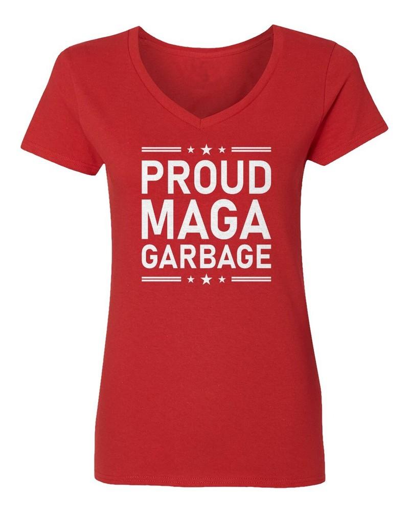 Proud MAGA Garbage Trump Supporter 2024 Elections Ladies  V-Neck Tshirt Unisex T-Shirt XXXXL