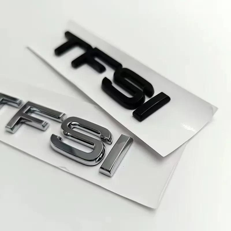 3D Krom Glanssvart ABS TDI TFSI Bil Bakemblem Klistremerke for Audi A1 A3 A4 A5 A6 A6L A7 A8 S3 S6 Q3 Q5 Q7 TT S RS