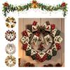 Pastoral Style Home Decoration DIY Patchwork Garland Crafting Kit, Retro Floral Fabric Set with Bells Spring Seasonal Door Ornament And Simulated
