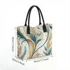  Boho Floral Printed Canvas Tote Bag Large Casual Daily Shoulder Handbag for Women