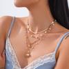 Pearl Starfish Shell Pendant Multi-layer Necklace Temperament Collarbone Chain Personality High-end Niche Jewelry