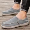 Men's Casual Lightweight Breathable Slip-On Canvas Loafers with Elastic Band