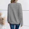 Damen Modischer Langarm-Pullover Einfarbiger Top