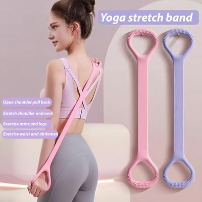 Banda Elastica Fitness a 8 con Maniglia Antiscivolo Uomo Donna Espansore Pettorale Cinturino Elastico Braccio Schiena Spalla Stretching Yoga Corda di Tensione