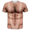 Hairy Chest Men T Shirt 3d Printed Muscle Fake Abs T-shirt Cosplay Costume Tee Shirts Summer Women T-shirt Clothing T-shirt
