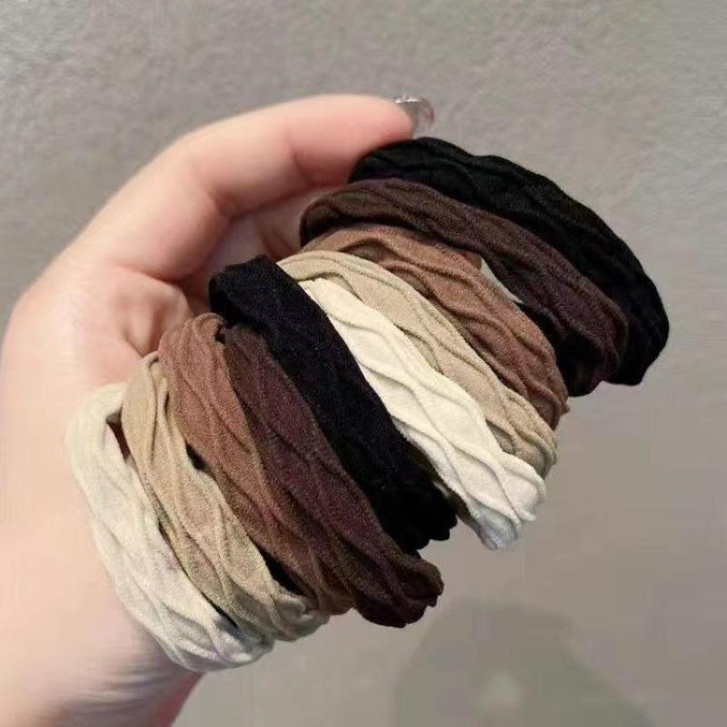 10pcs Thickened Hair Band  Coffee-colored Hair Tie  Cream-tied Ponytail Rubber Band  Simple and Elegant for WomenElasticity Durable  High-end Feel