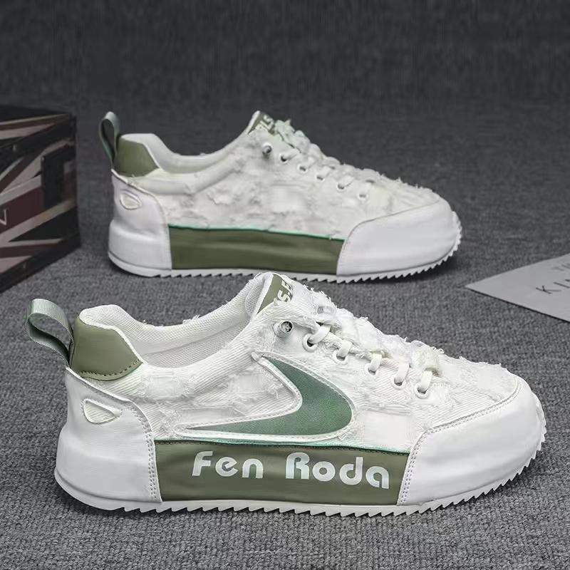 Fashion Chunky Sneaker Men Ripped Design Hollow Out Summer Breathable Board Shoes Fashion Casual Increased Internal Platform Shoes