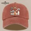 pc Cheerful Cartoon Dog Family Design Printed Casual Baseball Cap Lightweight Comfortable And Breathable Adjustable Size fo