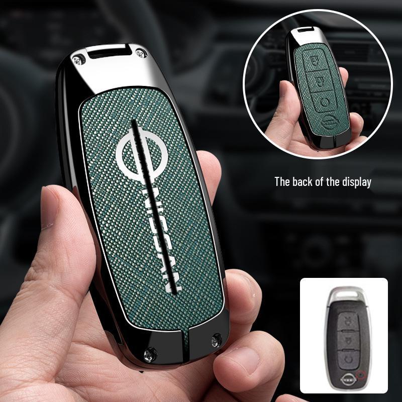 Metal Keychain Cover for Nissan Qashqai, X-Trail, Tiida, Kicks, Murano, Sylphy, Terra