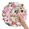 49PCS Y2K Pink Aesthetic Waterproof Stickers for DIY Decoration on Guitars, Notebooks, Luggage, Planners