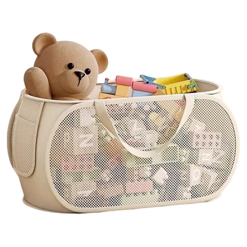 Large Capacity Storage Basket For Dolls Toys Organizer Portable Laundry Basket Multifunctional Breathable Storage Mesh Bag