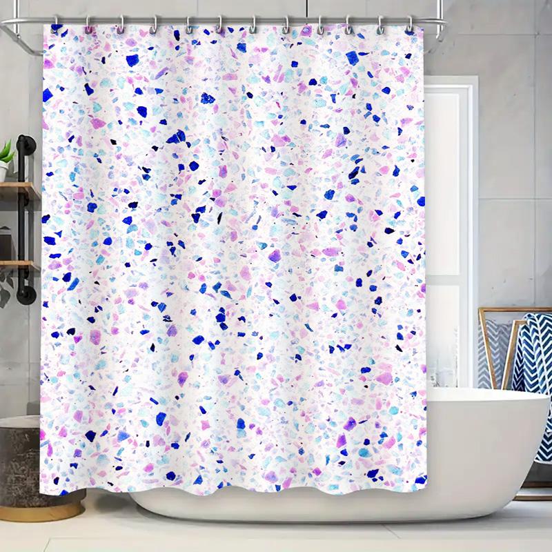 

Colorful Polka Dot Shower Curtain for Bathroom Decor Pink Blue White Printed Waterproof Fabric with Metal Grommets Size 72x84 In 90x180cm