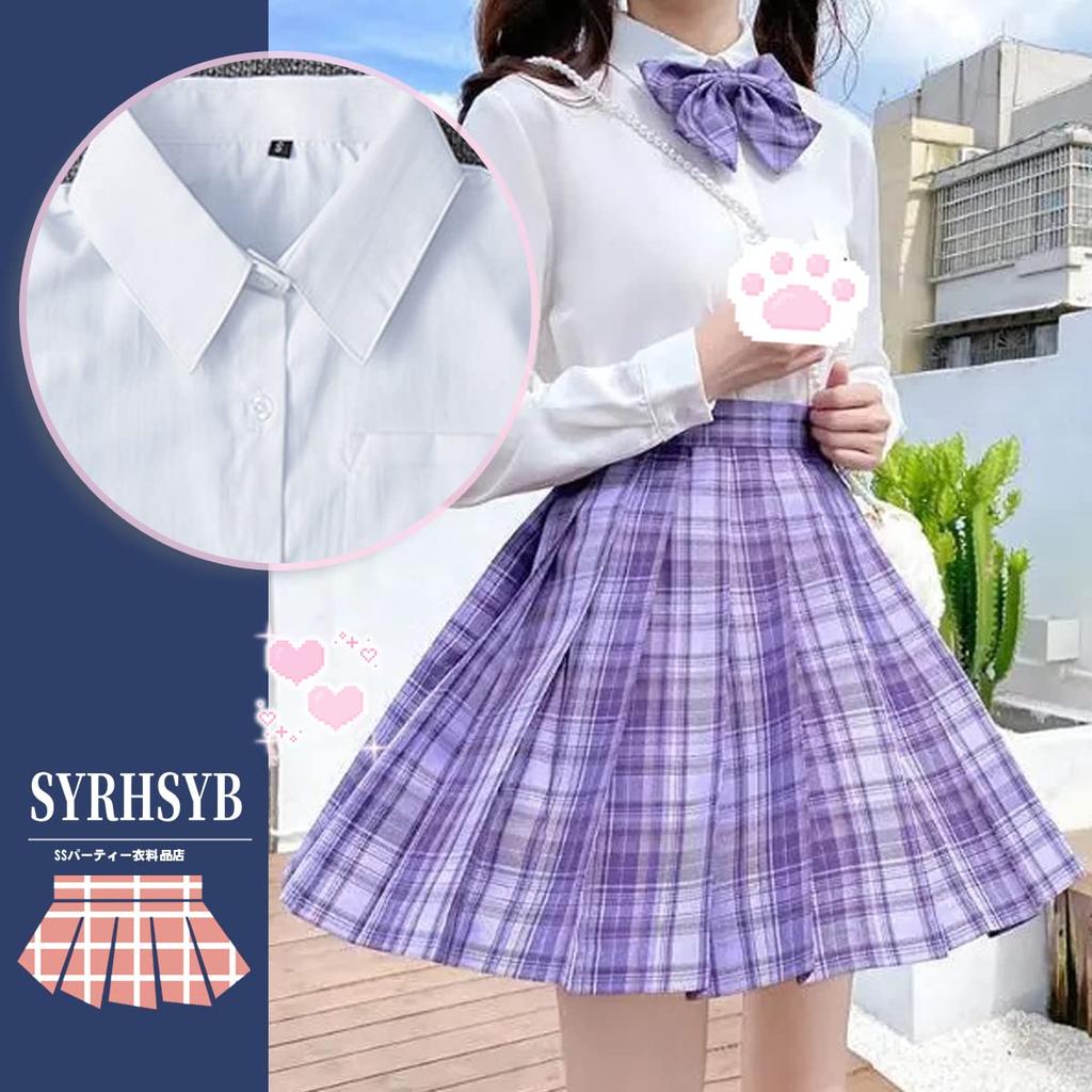 Uniform-Set, Rocklänge 48 cm, JK Cosplay, 4-teiliges Set, Hemd, Krawatte, Band, High School-Mädchen-Uniform, Partykostüm, Vergnügungspark, Kulturfestival