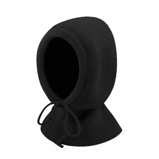 

Women Hat Solid Color Drawstring Warm Winter Knitted Hat Loose Fit Pullover Hat Outdoor Sports Travel Headwear чёрный