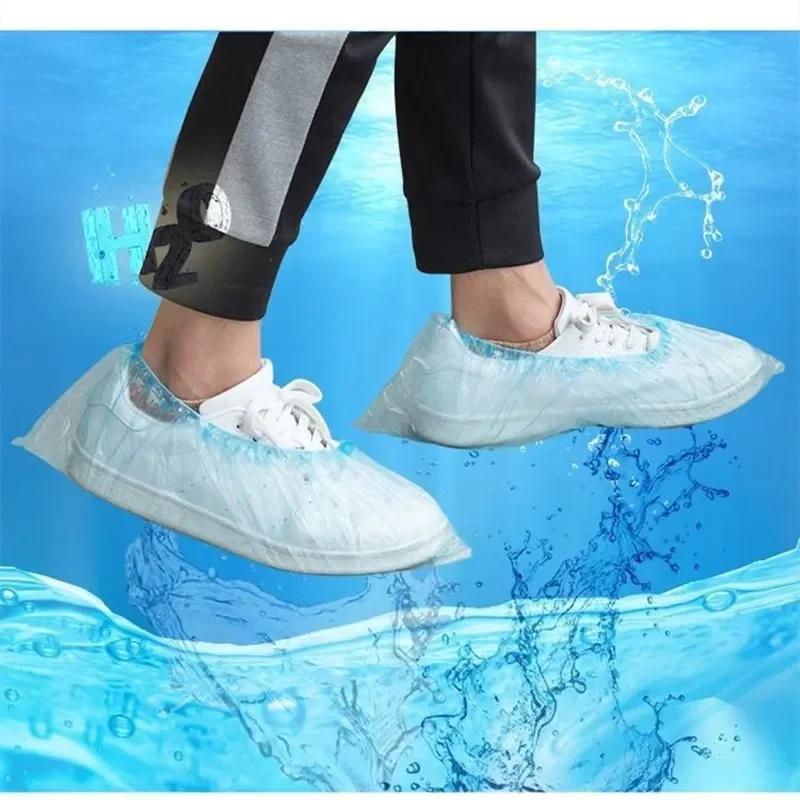 100Pcs Disposable Shoe Covers Hygienic Boot Covers for Household Construction Workplace Indoor Carpet Floor Protection