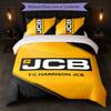 JCB Print 3Pcs Bedding Set Duvet Cover With Two Pillowcases Soft Bed Linen For Household Bedroom