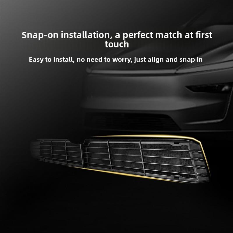 For Tesla Model Y Juniper 2025 2026 Radiator Protection Grille Mesh Inserts Front Air Inlet Vent Grille Cover Anti-insect