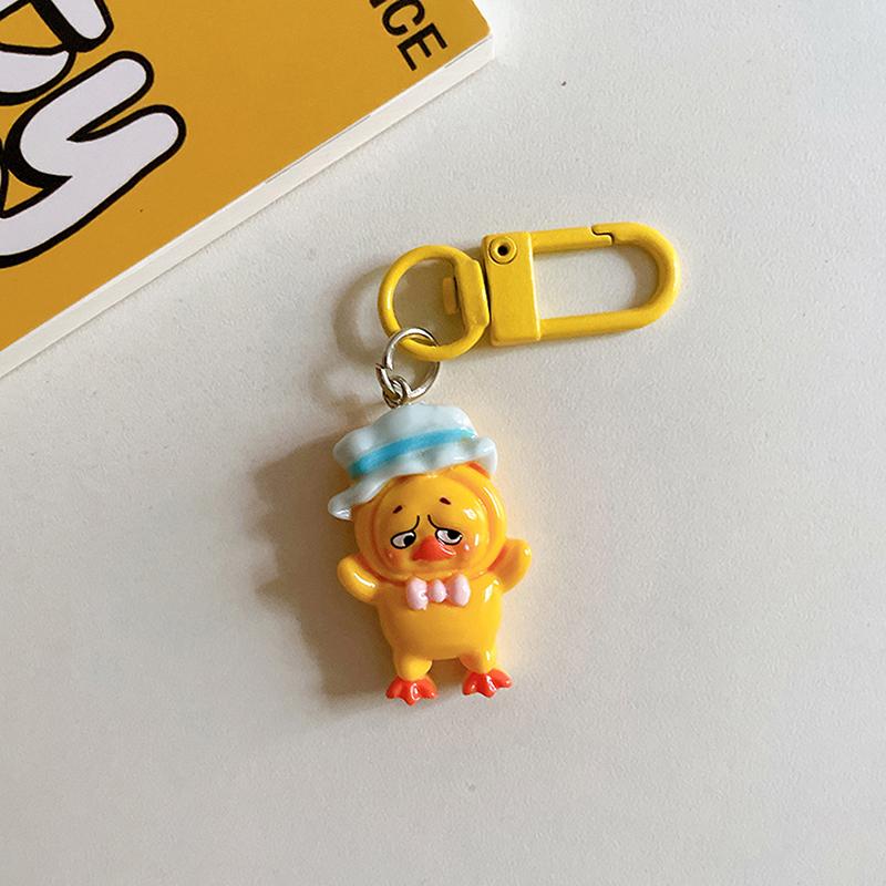 Lovely Cartoon Little Bear Keychain For Women Girls Cute Sweet Backpack Decoration Kawaii Car Keyring Accessories Couple Gift