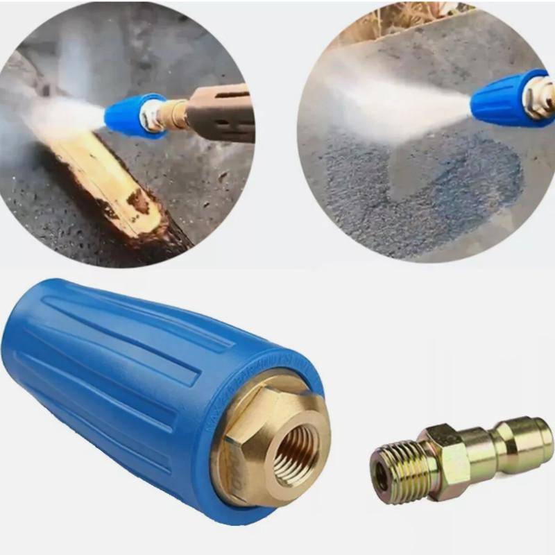 High 4000psi Pres Washer Turbo Nozzle 360 Rotating Spray Tip Professional Clean