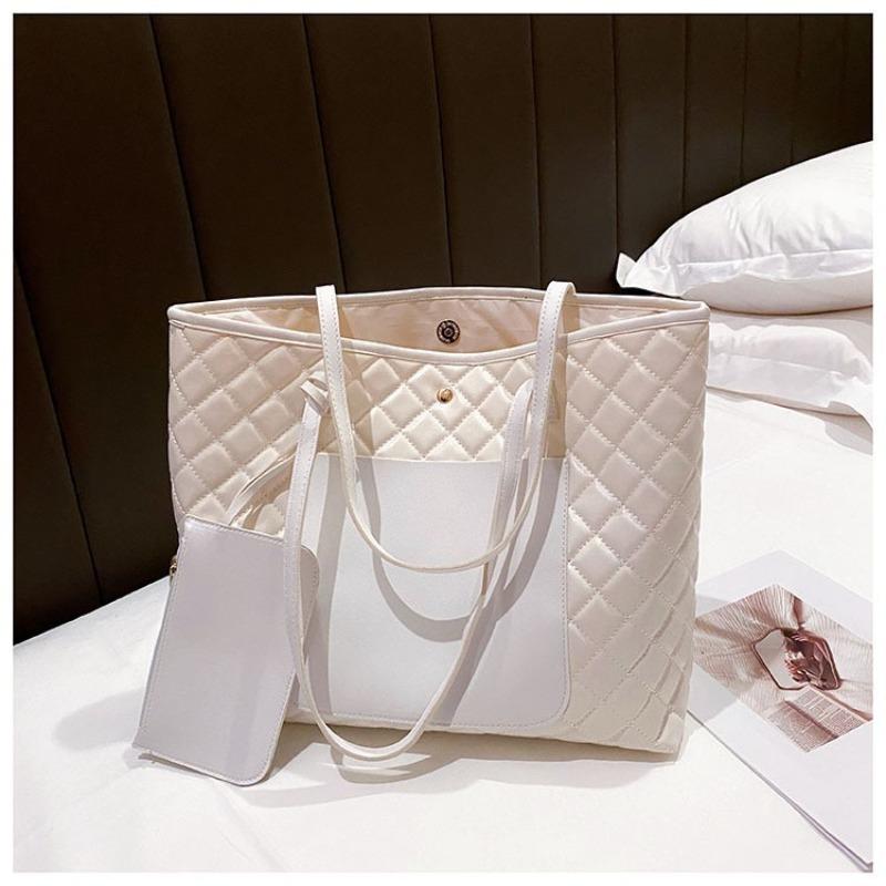 Tote Bag Women's Bag Diamond Shoulder Bag Large Capacity Mother and Child Two-piece Bag Texture Handbag