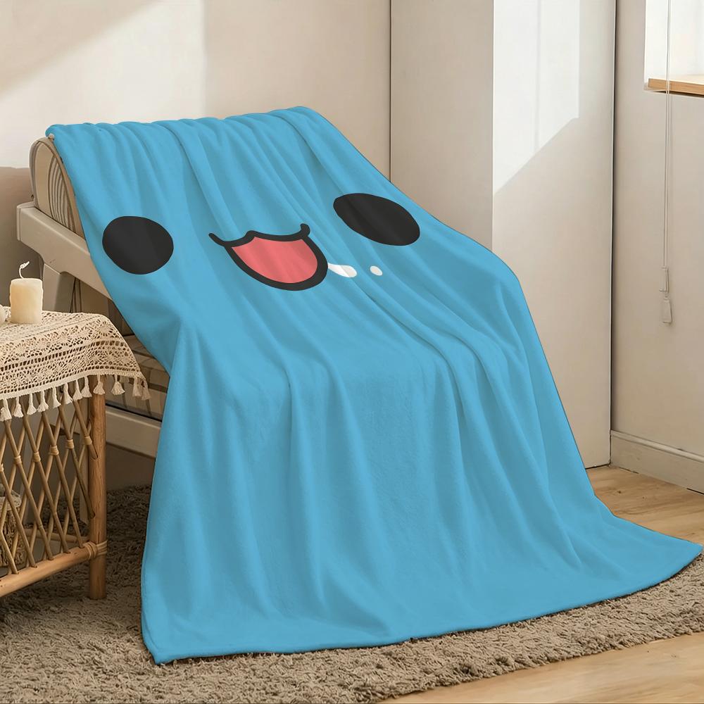 Cute B-Bugcat Capoo Throw Lightweight 240g Flannel Blanket Soft Skin-friendly for Summer Cooling 75X95CM