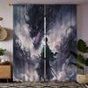 2pcs- Sword Saint and Evil Dragon Polyester Curtains, Pole Bag Curtains 42*84, Bedroom, Living Room, Home Room Decoration