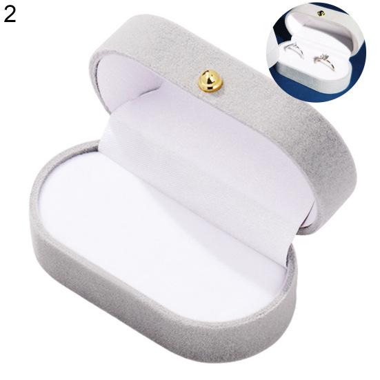 Krabička na prsten s víčkem Ochranná Lehká Flokovaná Návrh Šperky Krabička na prsten Svatba Dárky