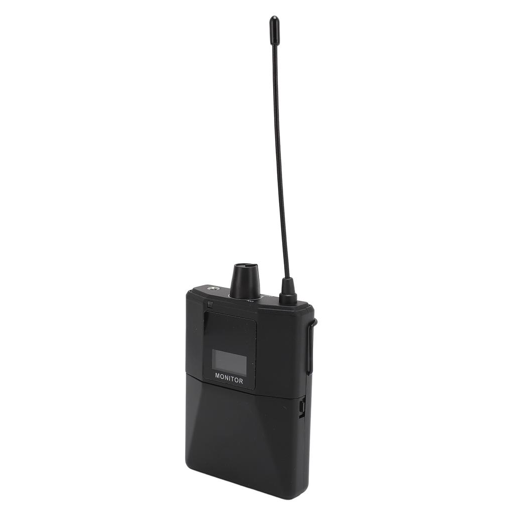 Wireless Bodypack Receiver Professional 530‑580Mhz High Sensitivity Wireless Monitoring System Receiver with Headphones