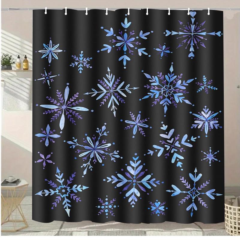 A Variety Of Fruits Washable Dirt-Resistant Shower Curtain Shower Head Waterproof Polyester Bath Curtain For Home Decor