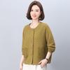 Women's Petite Loose Casual Round Neck Jacket for Middle-Aged & Elderly - Spring 2025