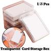 Durable Large Capacity Card Storage Box with Lid Multifunctional Transparent Plastic Box Dustproof Cards Storage Container